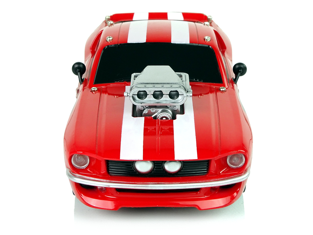 Masinuta cu telecomanda Sport R/C 1:16 Rosu cu Dungi Albe, 6 ani+ [3]