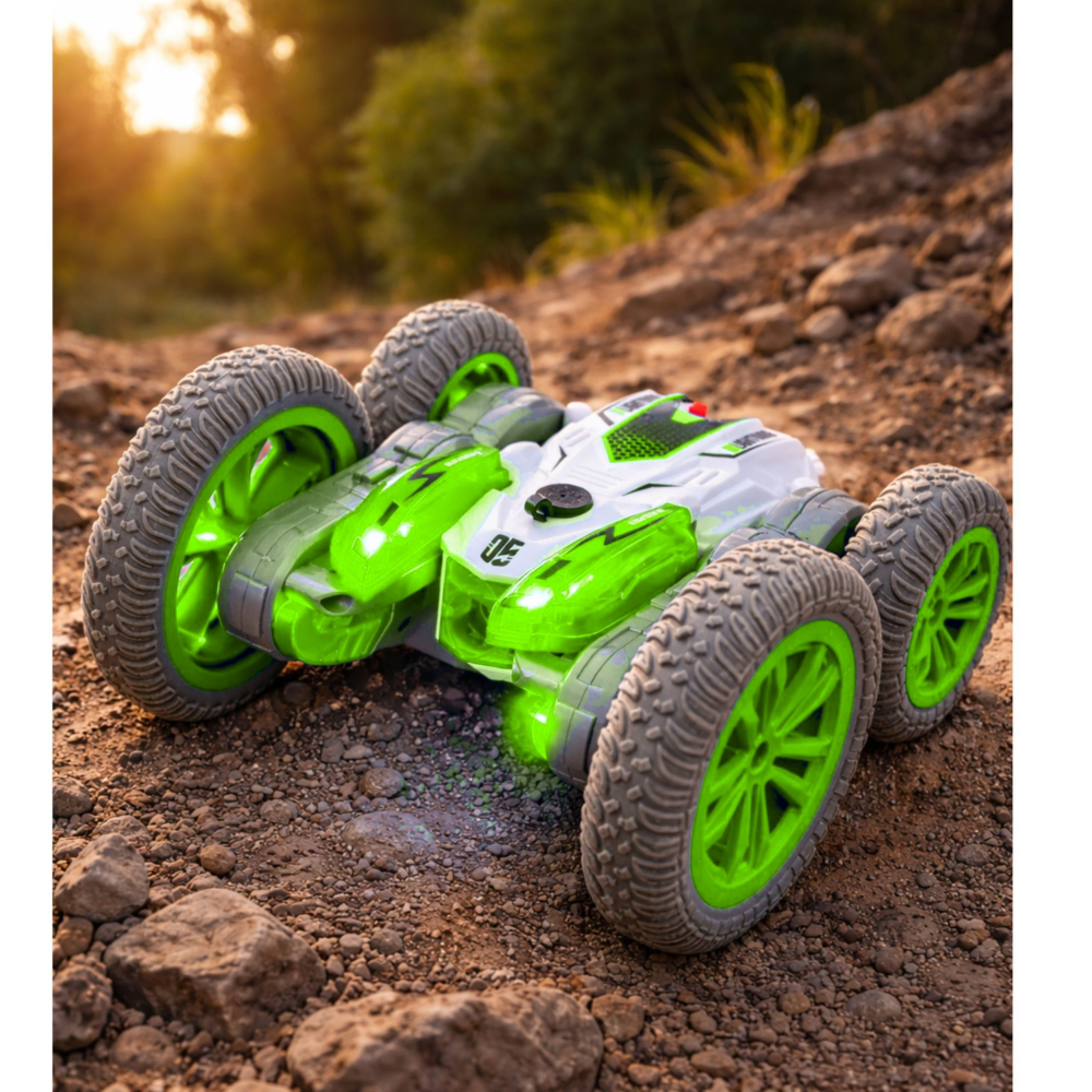 Masinuta cu telecomanda Stunt Car cu aburi si drift 360 Verde, 3 ani+ [4]