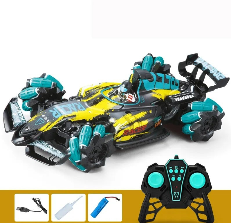 Mașinuță verde cu abur, control ceas & drift – jucărie 6+ Bebelul verde [2]