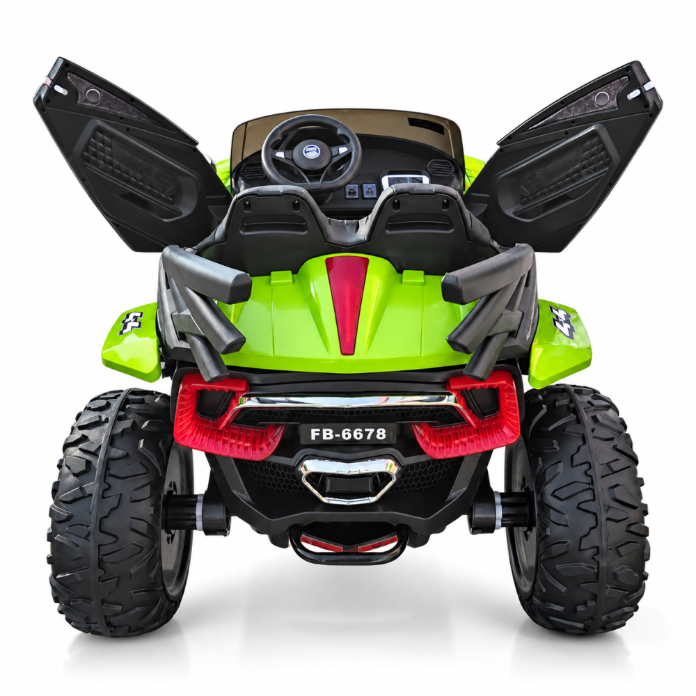 Masinuta electrica 4x4 cu usi tip aripi, 12V 7Ah, 4 motoare 45W, roti EVA, telecomanda, 3 viteze si balans, verde, 2 locuri, 3 ani+ [5]