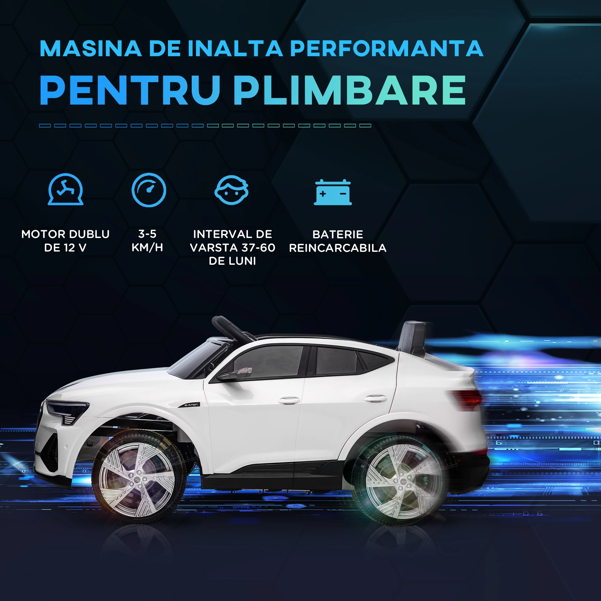 Masinuta electrica AUDI E-TRON 4X4 BEBELUL [4]