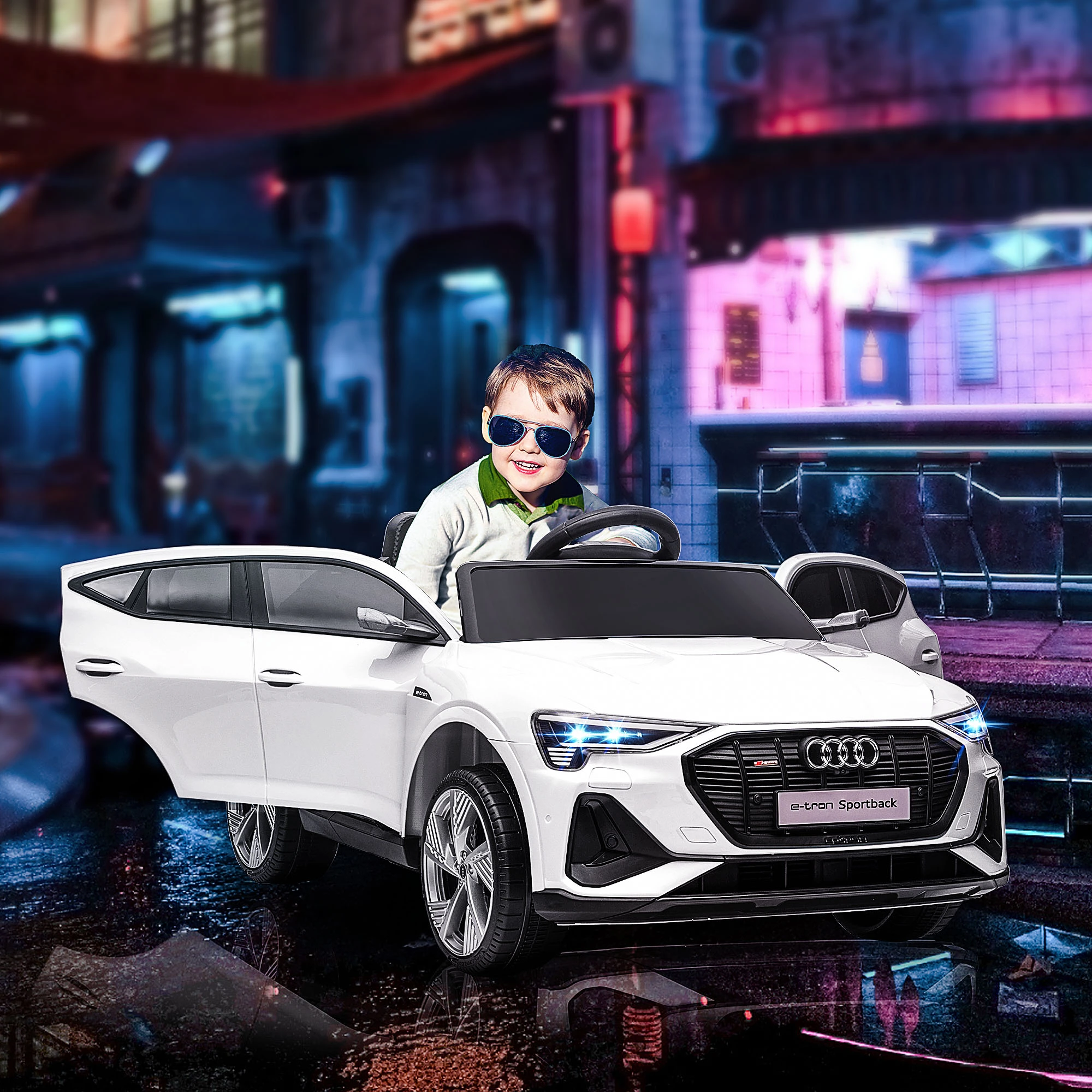 Masinuta electrica AUDI E-TRON 4X4 BEBELUL [5]