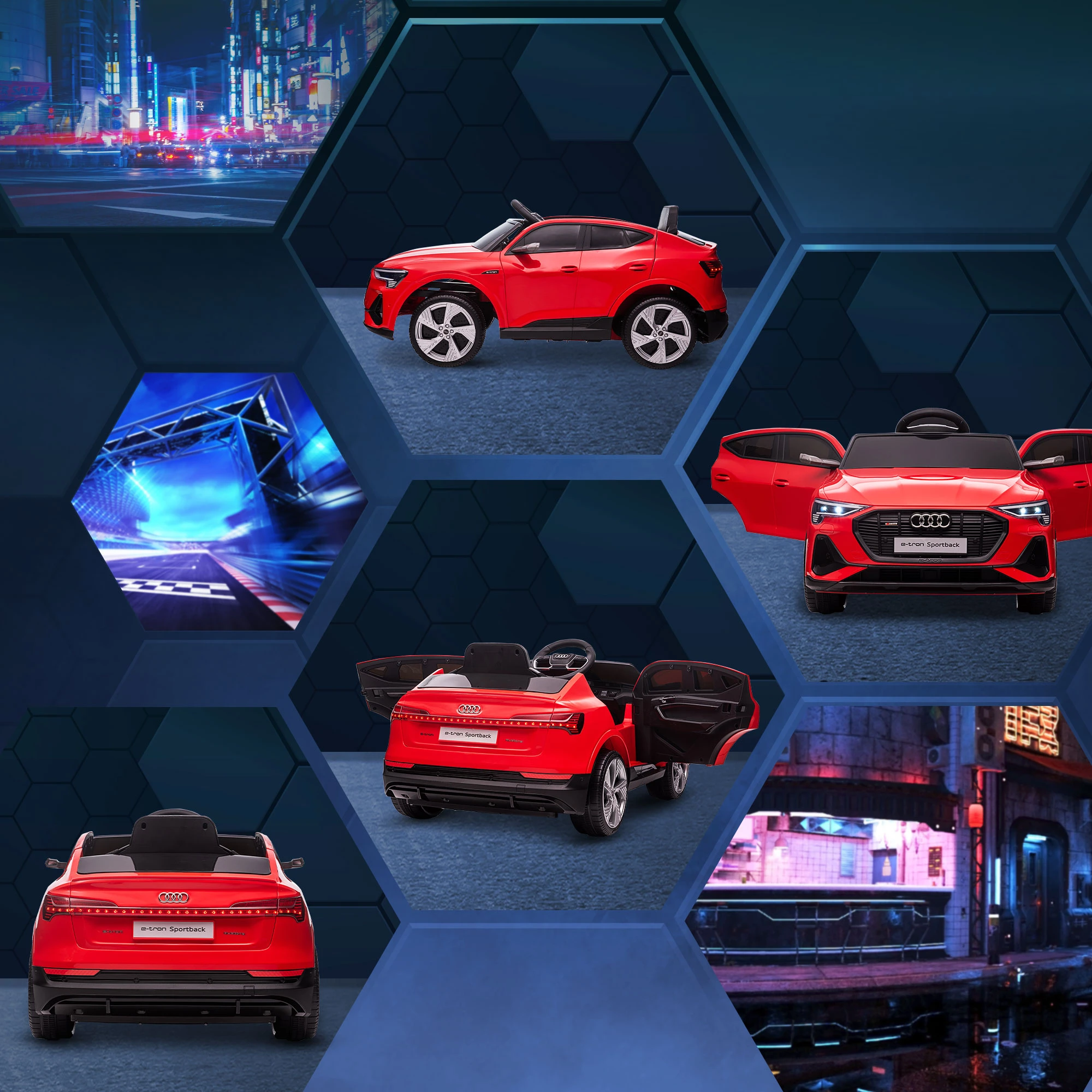 Masinuta electrica AUDI E-TRON 4X4 BEBELUL [9]