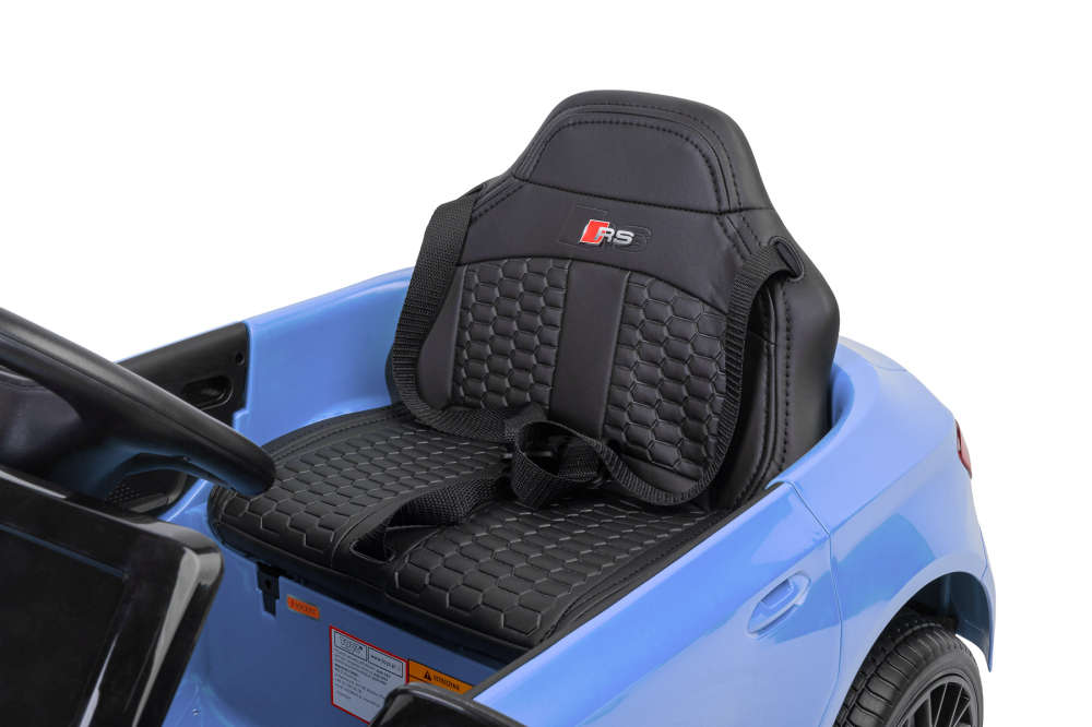 Mașinuță electrică Audi RS3 Bleumarin, 12V, 4x45W, Roți EVA, Scaun EcoPiele, Telecomandă 2.4GHz, Bluetooth, USB, 3-6 ani [9]