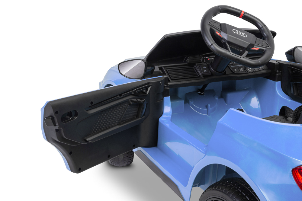 Mașinuță electrică Audi RS3 Bleumarin, 12V, 4x45W, Roți EVA, Scaun EcoPiele, Telecomandă 2.4GHz, Bluetooth, USB, 3-6 ani [7]