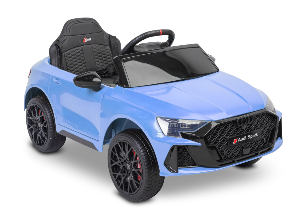 Mașinuță electrică Audi RS3 Bleumarin, 12V, 4x45W, Roți EVA, Scaun EcoPiele, Telecomandă 2.4GHz, Bluetooth, USB, 3-6 ani [3]