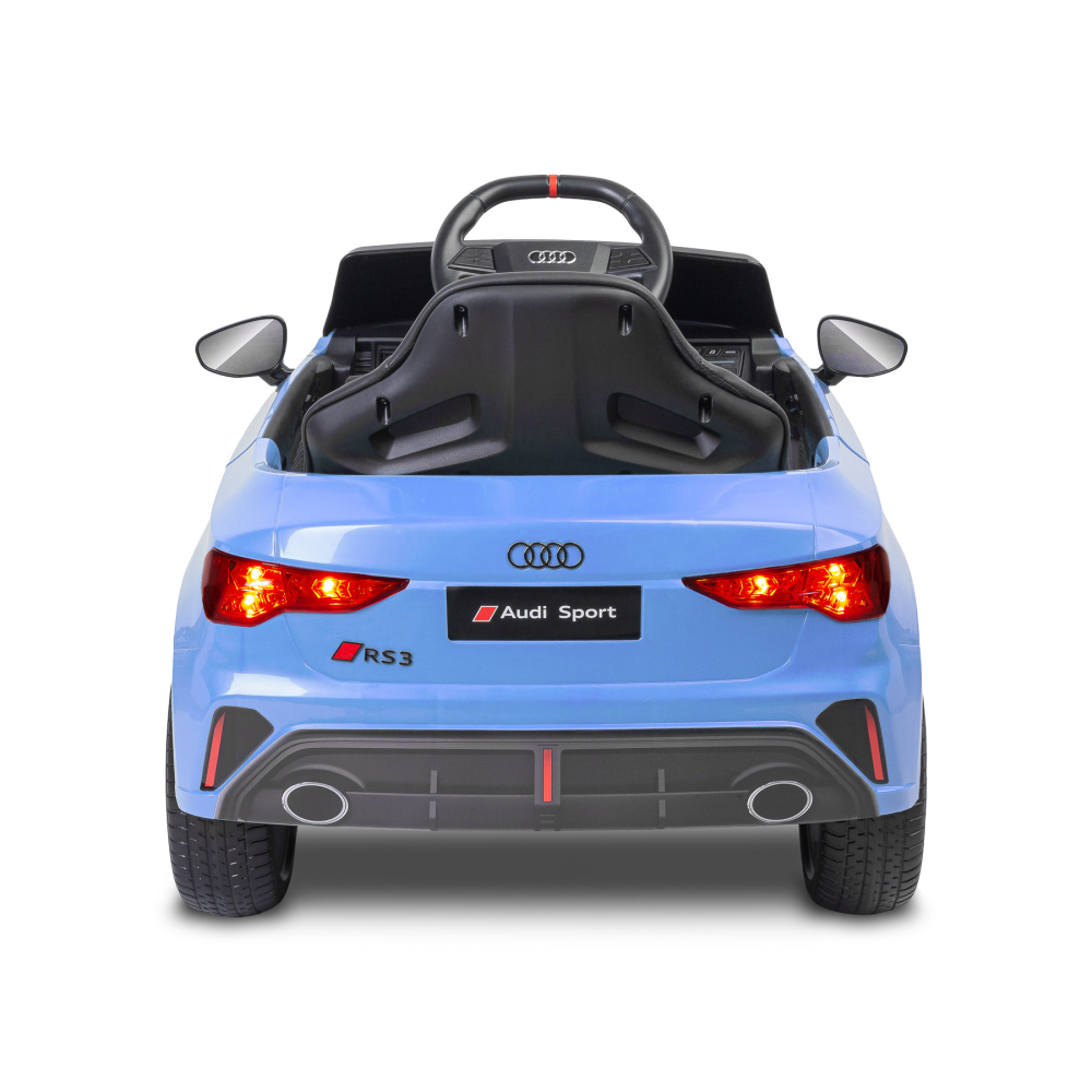 Mașinuță electrică Audi RS3 Bleumarin, 12V, 4x45W, Roți EVA, Scaun EcoPiele, Telecomandă 2.4GHz, Bluetooth, USB, 3-6 ani [5]