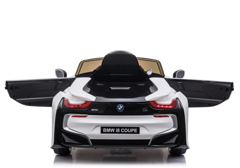 Masinuta electrica copii, cu telecomanda BMW i8 Coupe alb, 12V, lumini LED, muzica si scaun piele [4]