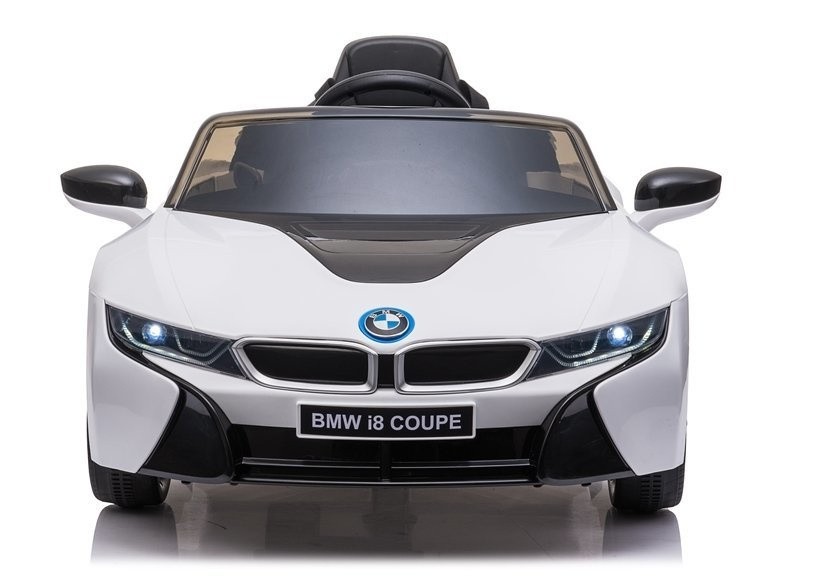 Masinuta electrica copii, cu telecomanda BMW i8 Coupe alb, 12V, lumini LED, muzica si scaun piele [7]