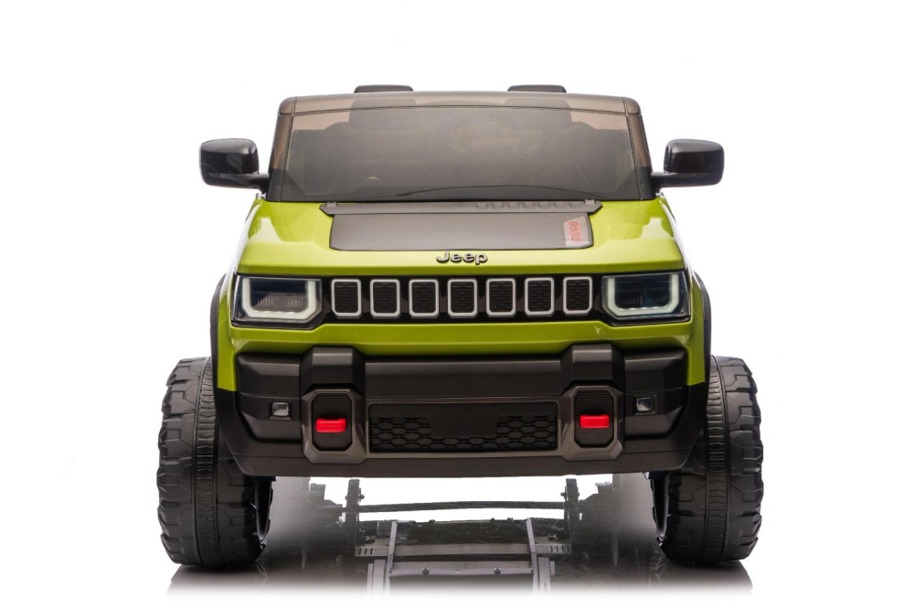 Masinuta electrica Jeep Recon cu licenta, 2 locuri, 12V 10Ah, 2 motoare, roti EVA, telecomanda, LED, USB si Bluetooth, 3 ani+, verde [13]