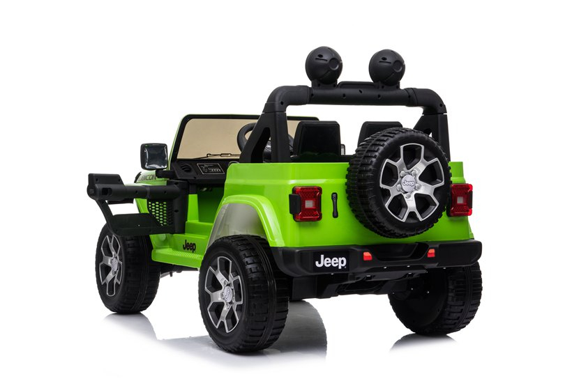 Masinuta electrica Jeep Wrangler Rubicon cu licenta oficiala Jeep, 12V 10Ah, 4x35W, roti EVA, scaun imitatie piele, telecomanda parentala, MP4, verde, 3-8 ani [7]