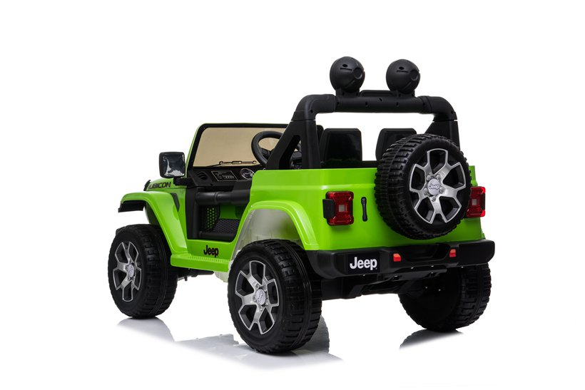 Masinuta electrica Jeep Wrangler Rubicon cu licenta oficiala Jeep, 12V 10Ah, 4x35W, roti EVA, scaun imitatie piele, telecomanda parentala, MP4, verde, 3-8 ani [5]