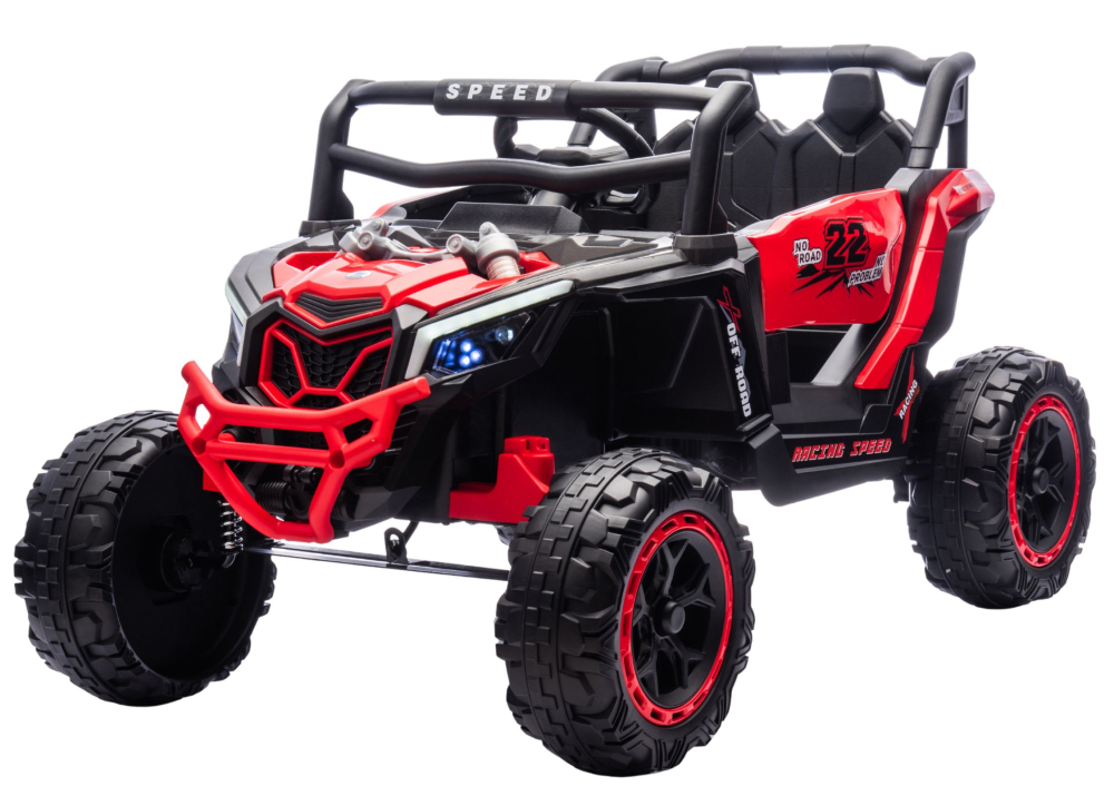 Mașinuță Electrică M2 Red, Tracțiune 4x4, Roți EVA și Scaun Piele [2]