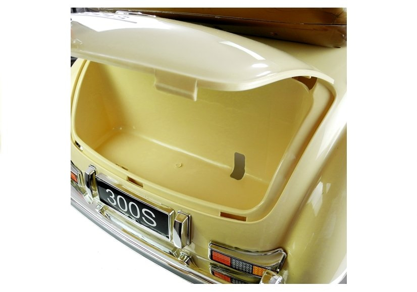 Mașinuță Electrică Mercedes 300S Beige Lacuit, Retro, Telecomandă [13]
