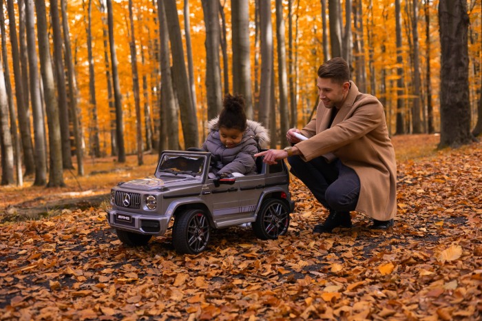 Masinuta electrica, Mercedes Benz AMG G63, cu telecomandă, 12V/7Ah, argintiu [12]