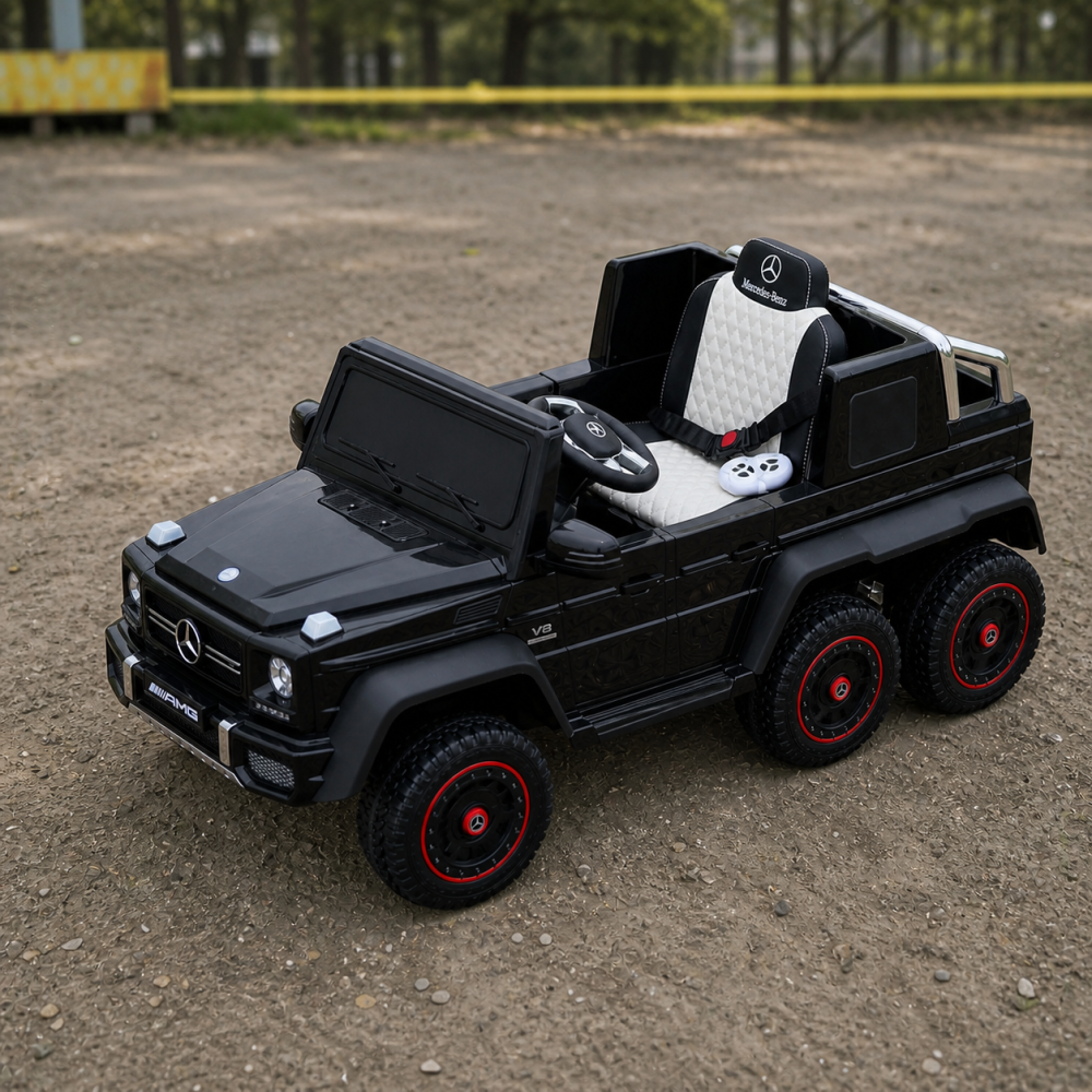 Masinuta electrica Mercedes G63 AMG 6x6 cu licenta 6x45W roti EVA telecomanda 2.4G negru [5]