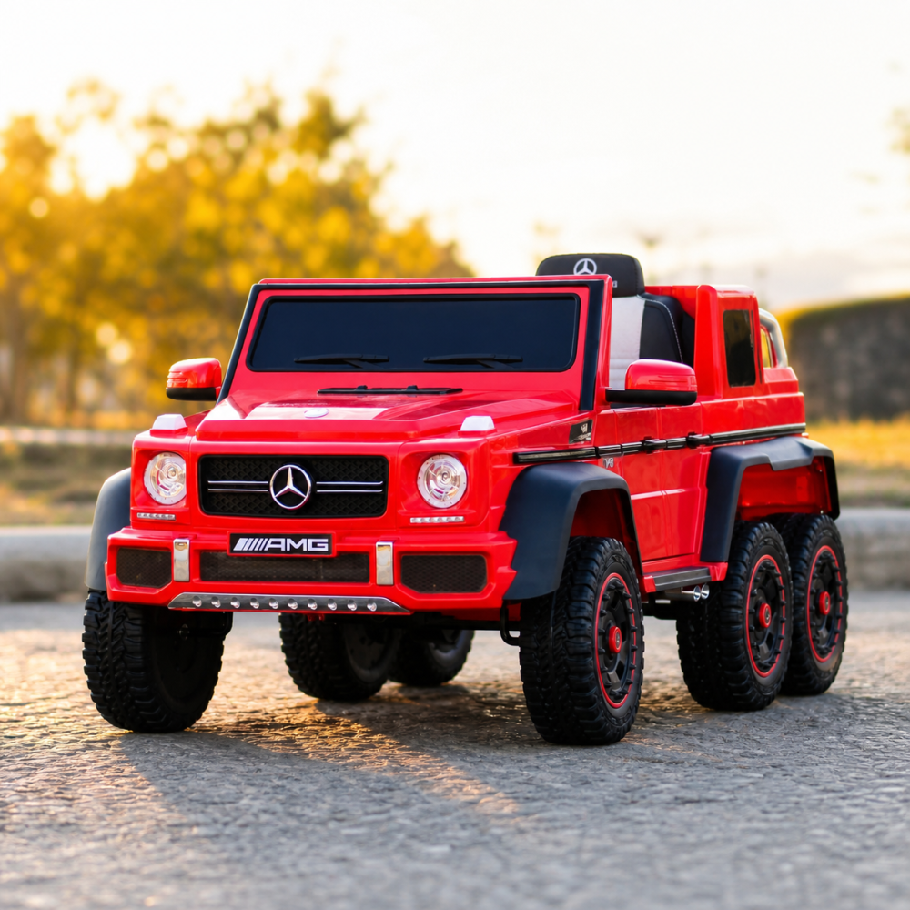 Masinuta electrica Mercedes G63 AMG 6x6 cu licenta 6x45W roti EVA telecomanda 2.4G rosu [5]