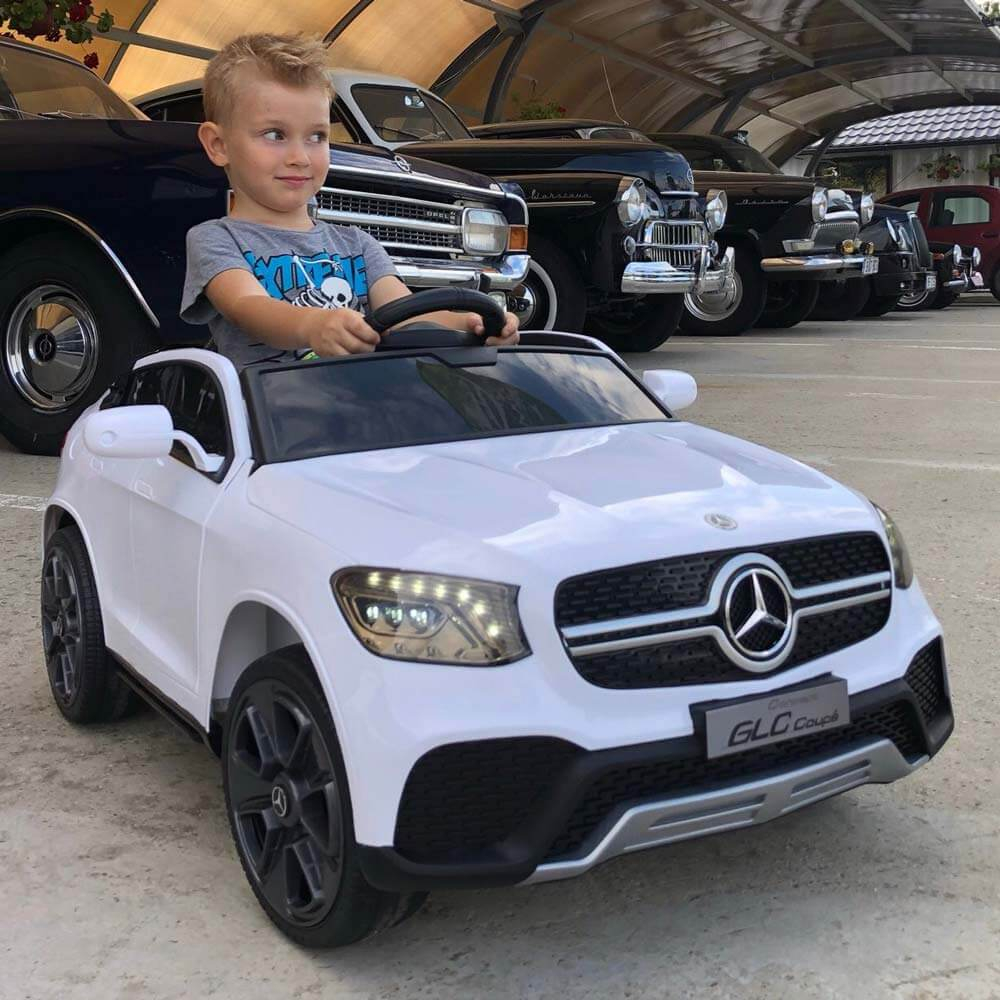 Masinuta electrica Mercedes GLC Coupe copii cu telecomanda roti EVA scaun piele ECO [3]