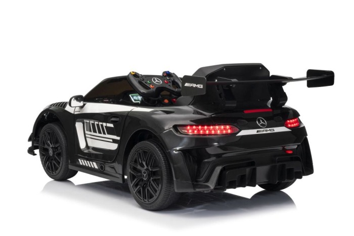 Masinuta electrica Mercedes GT3 pentru copii cu roti EVA, scaun piele ECO si telecomanda [2]