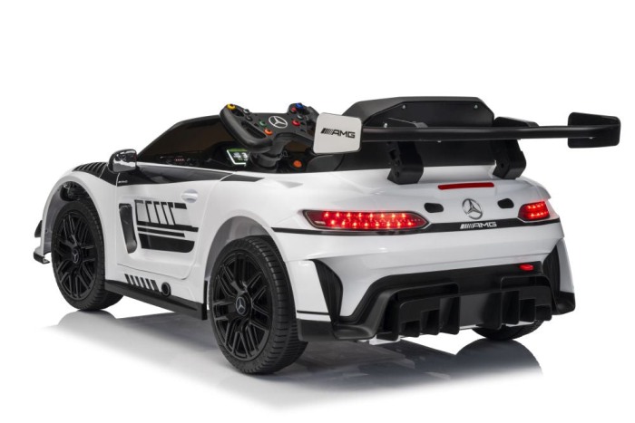 Masinuta electrica Mercedes GT3 pentru copii cu roti EVA, scaun piele ECO si telecomanda [3]