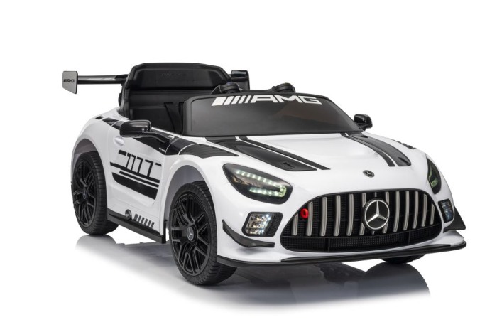 Masinuta electrica Mercedes GT3 pentru copii cu roti EVA, scaun piele ECO si telecomanda [9]