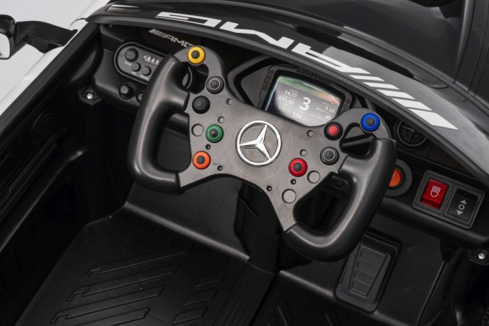 Masinuta electrica Mercedes GT3 pentru copii cu roti EVA, scaun piele ECO si telecomanda [6]