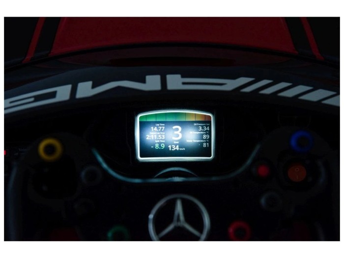 Masinuta electrica Mercedes GT3 pentru copii cu roti EVA, scaun piele ECO si telecomanda [9]