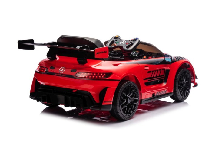 Masinuta electrica Mercedes GT3 pentru copii cu roti EVA, scaun piele ECO si telecomanda [4]