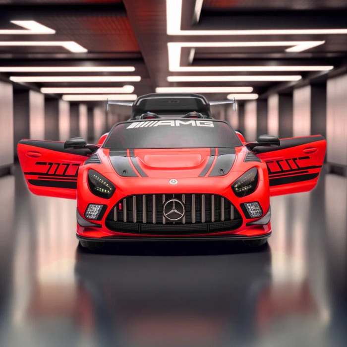 Masinuta electrica Mercedes GT3 pentru copii cu roti EVA, scaun piele ECO si telecomanda [8]