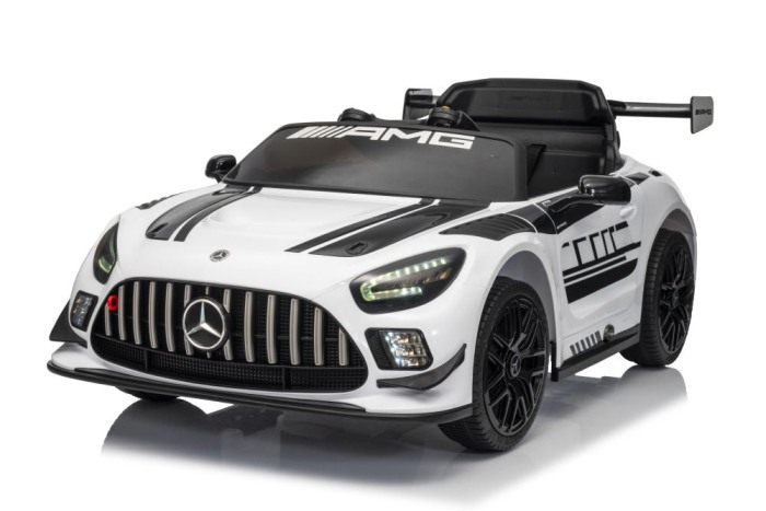 Masinuta electrica Mercedes GT3 pentru copii cu roti EVA, scaun piele ECO si telecomanda [2]