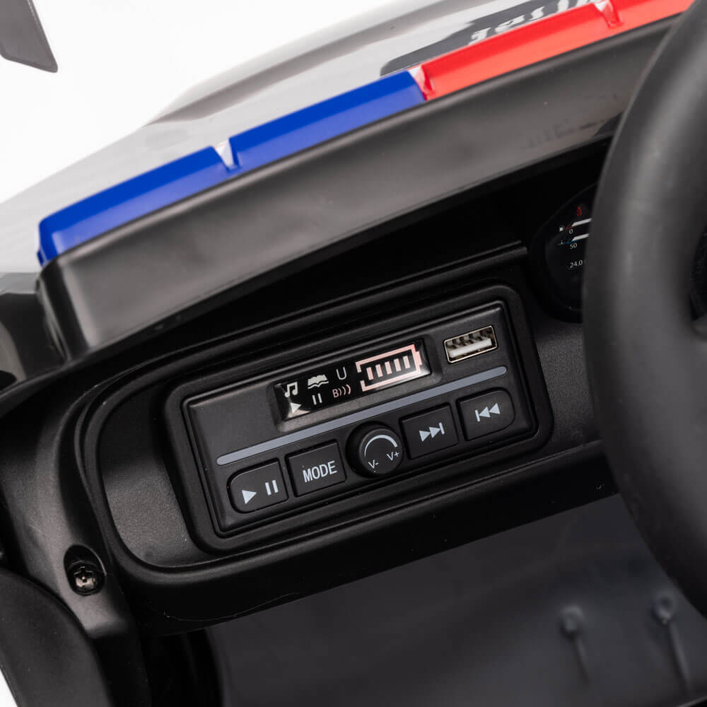 Masinuta electrica Politie copii XMX629 – 2 Motoare, Roti EVA, Girofar si Statia Voce [7]