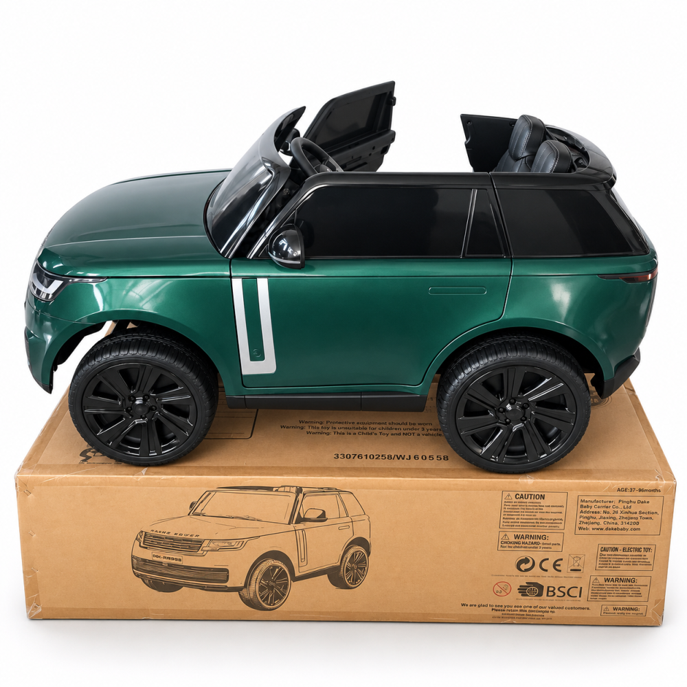 Masinuta electrica Range Rover Vogue cu licenta, 2 locuri, 12V 14Ah, 4x35W, roti EVA, telecomanda, verde, 3 ani+ [15]