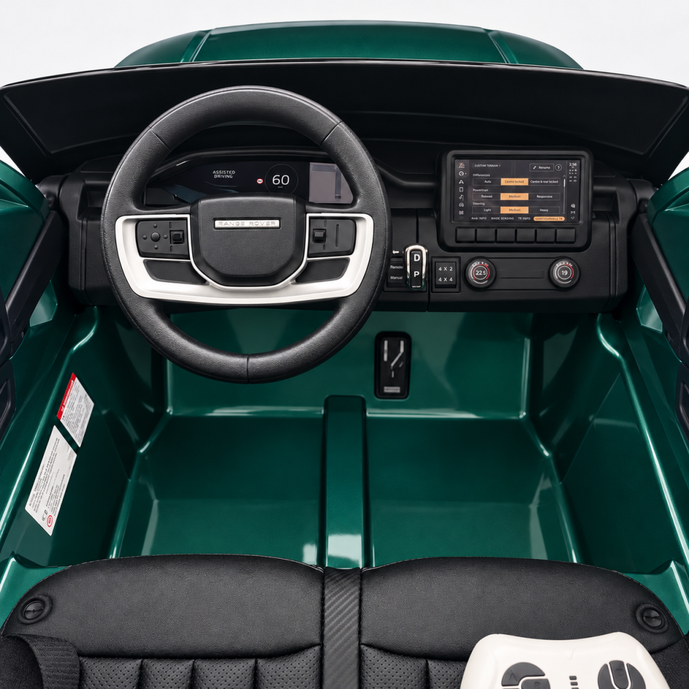 Masinuta electrica Range Rover Vogue cu licenta, 2 locuri, 12V 14Ah, 4x35W, roti EVA, telecomanda, verde, 3 ani+ [6]