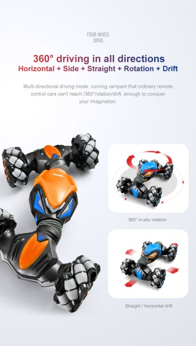 Masinuta electrica rotativa Stunt Car Control dual Bebelul [7]