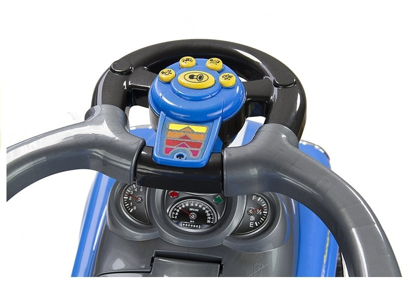 Masinuta fara pedale 3 in 1 QUICK COUPE, cu maner parental, bare de protectie, suporturi pentru picioare si sunete, 18 luni+, albastra [4]