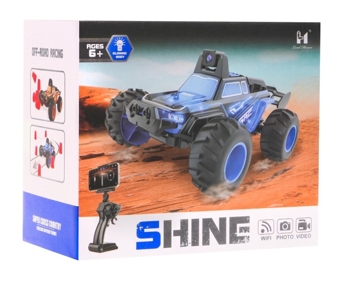 Masinuta off-road cu telecomanda, SHINE cu camera Wi-Fi, rosu/negru [5]