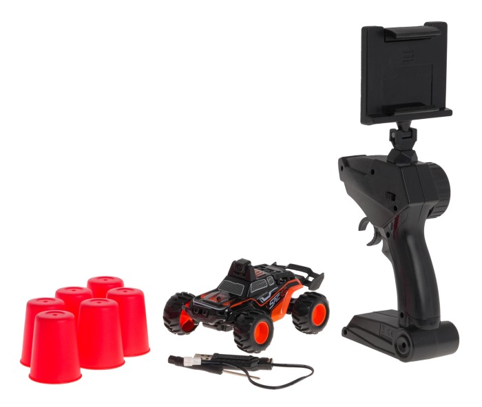 Masinuta off-road cu telecomanda, SHINE cu camera Wi-Fi, rosu/negru [2]