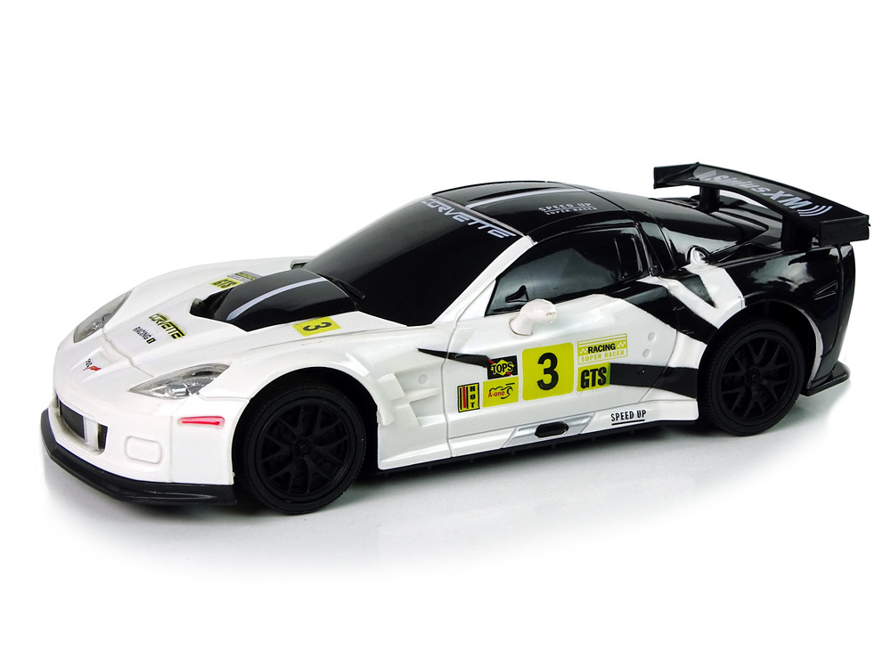 Masina Sport cu Telecomanda R/C 1:24 Corvette C6.R Alba 2.4G cu Lumini [2]