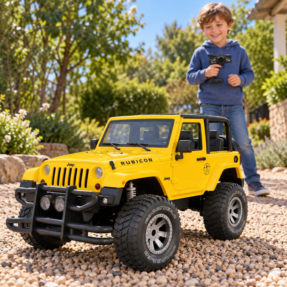 Masinuta RC 1/9 Jeep Wrangler Rubicon cu Licenta E313-003 galbena 6 ani+ [7]