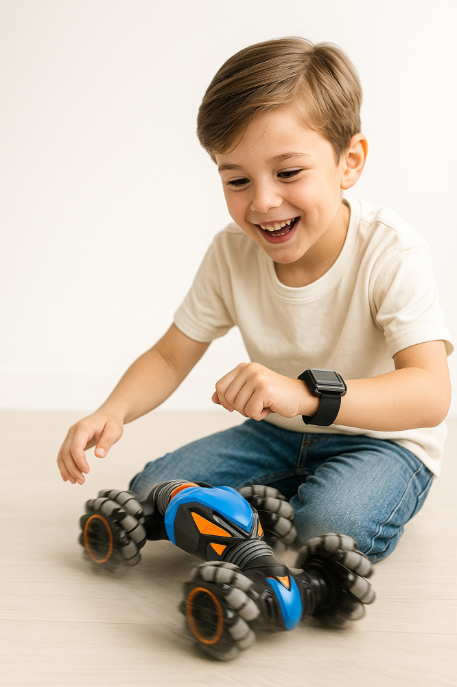 Masinuta RC 4WD Crazy Stunt cu Bratara Control si LuminI LED [8]