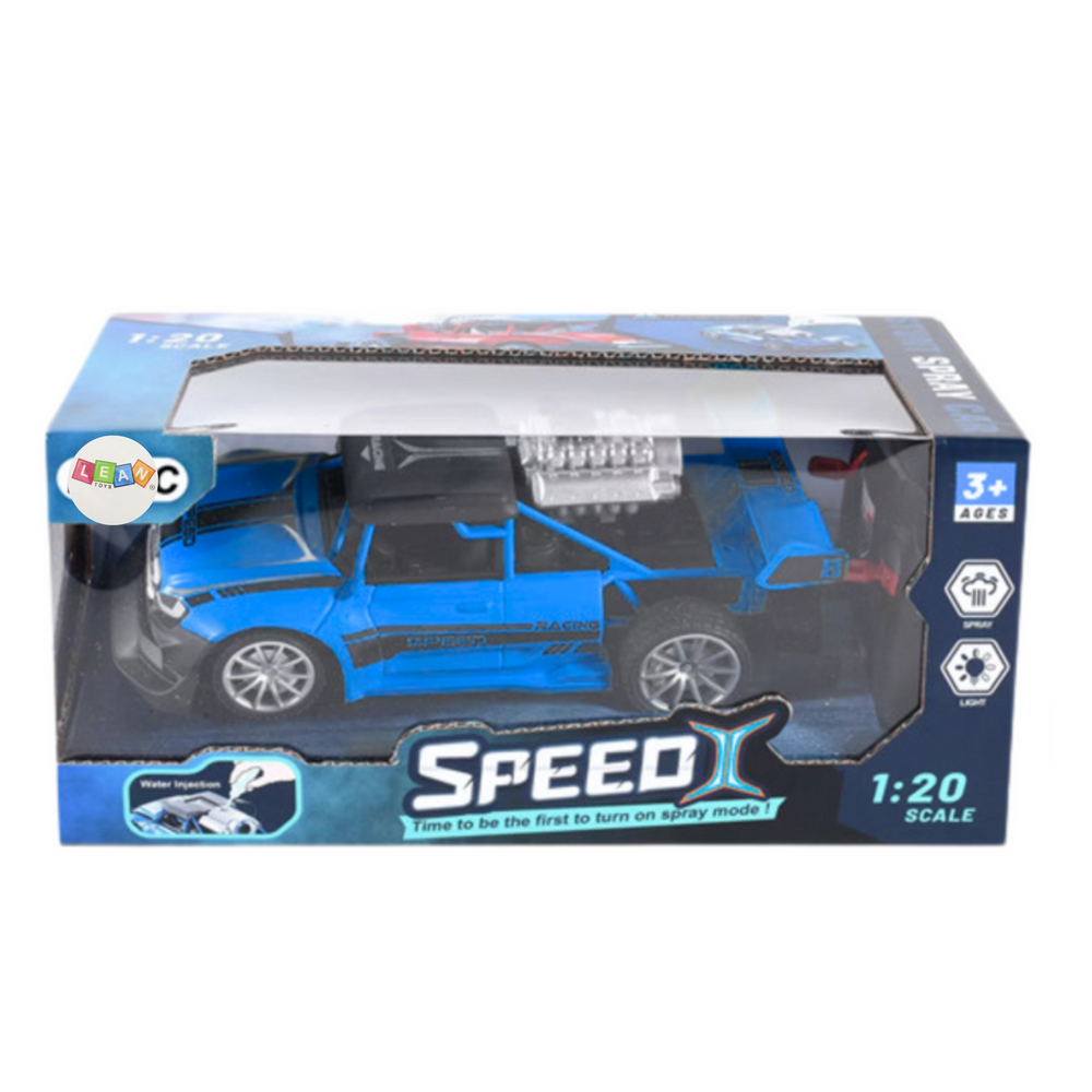 Masinuta RC cu lumini si efect de fum – scara 1:20, albastru, 6 ani+ [4]