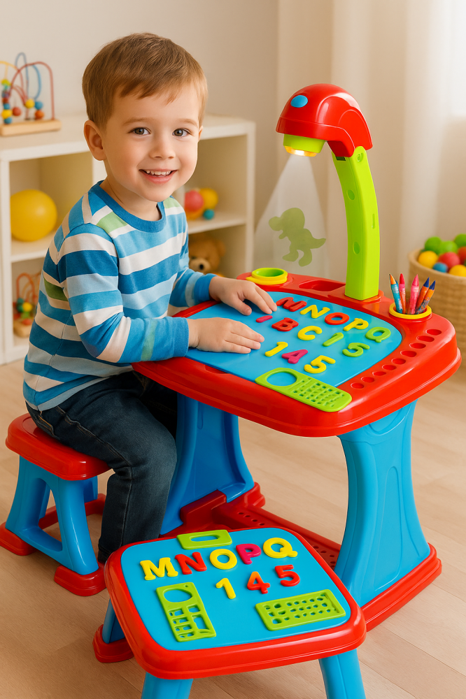 masuta-educationala-proiector-scaun-litere-cifre-creioane-Bebelul [1]