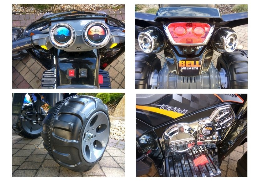 ATV Electric Medium Quad Negru, Motor 2x45W, MP3 și USB [12]