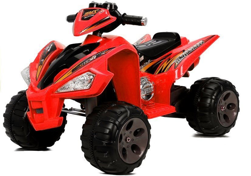 ATV Electric Medium Quad Roșu, 12V, Motoare Puternice 2x45W [4]