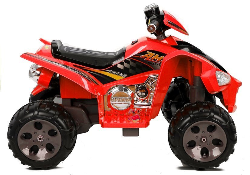 ATV Electric Medium Quad Roșu, 12V, Motoare Puternice 2x45W [2]