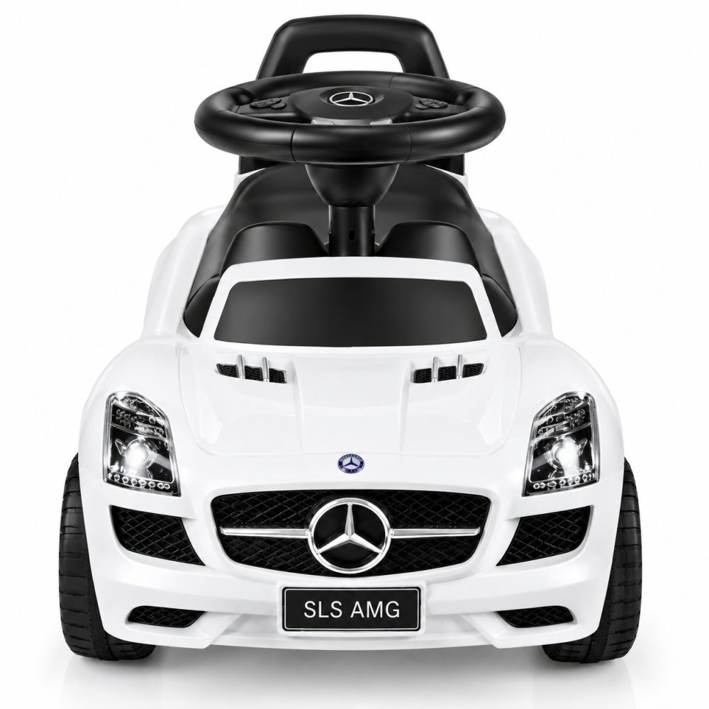 Mercedes-Benz SLS AMG Ride-On Alb, cu Licenta Oficiala, Volan cu Sunete si Depozitare, 2-6 Ani [4]