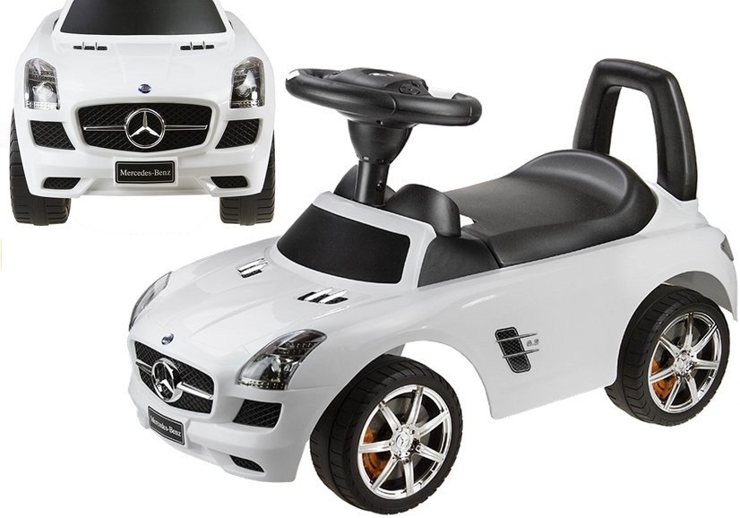 Mercedes-Benz SLS AMG alb – Masinuta Ride-On cu LICENTA pentru copii 2-6 ANI [2]