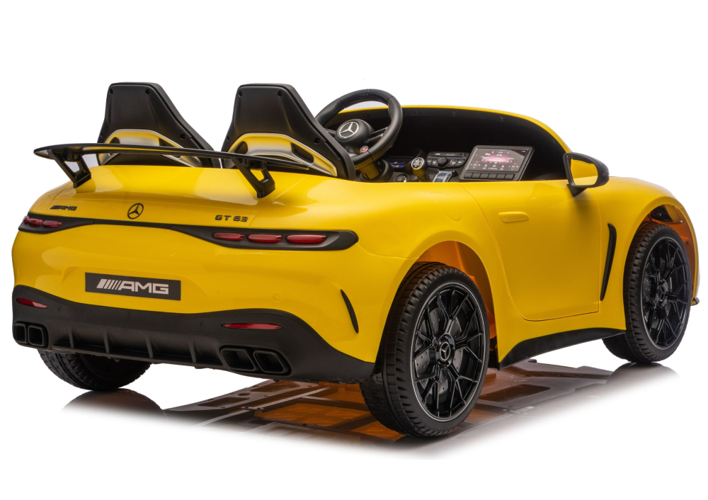Mașinuță electrică Mercedes GT63 AMG DK-GT63 24V LCD, Galben [9]