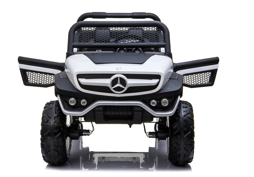 Mașinuță Electrică Mercedes Unimog 4x4, Alb, 12V 14Ah, Piele Ecologică [5]