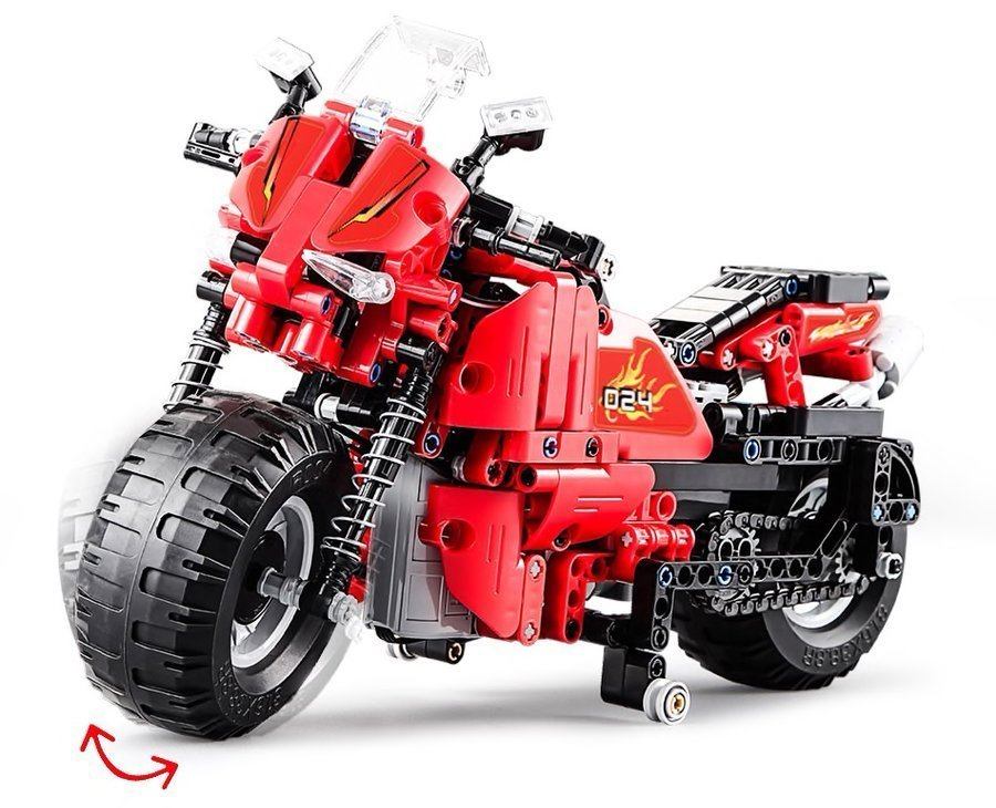 Motocicleta cu telecomanda si set de constructie CADA 484 piese, 6 ani+ [5]